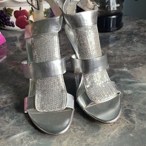 Silver Sandals with Heal